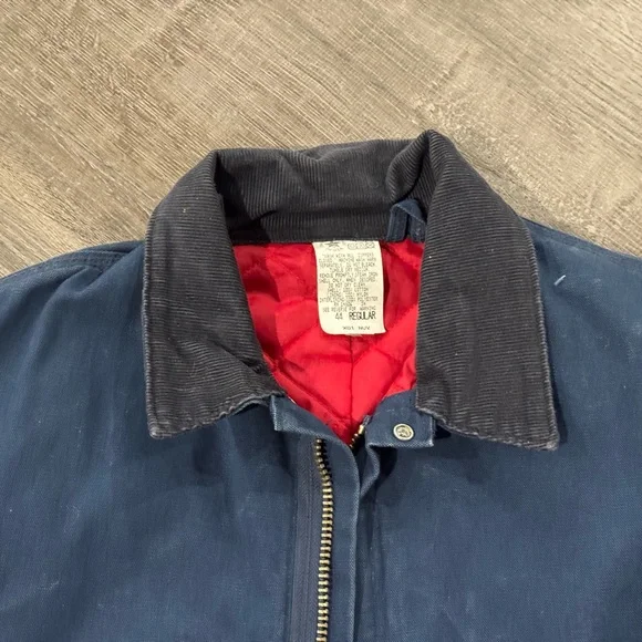 Vintage Y2K Carhartt Blue cropped Detroit style workwear  with Sashiko Denim - Picture 3 of 6